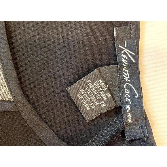 Kenneth Cole Womens Sheath Dress Color Block Round Neck Back Zip Gray Black SZ 2 - Picture 6 of 7